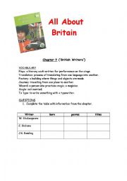 All About Britain activities - Chapter 9