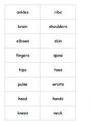 English Worksheet: Body Parts Game