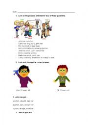 English Worksheet: Physical description Activities