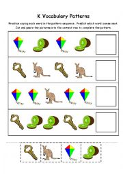 Letter K Vocabulary Patterns