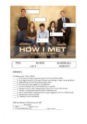 English Worksheet: Introductory Lesson How I met Your Mother Pilot (Episode 1)