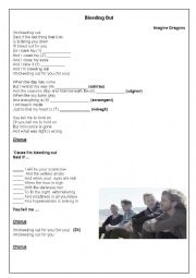 English Worksheet: Bleeding Out - Imagine Dragons