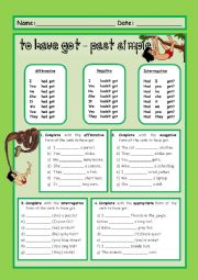 Verb to have (got) - past simple