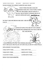 English Worksheet: PARTS OF THE BODY