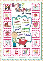 English Worksheet: Valentines pictionary