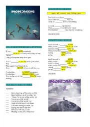 English Worksheet: IMAGINE DRAGONS ON TOP OF THE WORLD