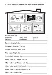 English Worksheet: Your house