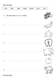 English Worksheet: Colours