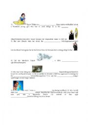 English Worksheet: From fairy tale to fairy tale