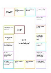 English Worksheet: Zero conditional boardgame