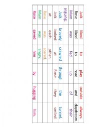 English Worksheet: Sentence order / sequencing based on Anthony Brownes The Tunnel