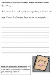 English Worksheet: Diary