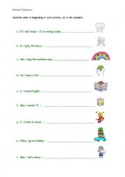 English Worksheet: Present Continuous