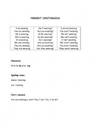 English Worksheet: Present Continuous