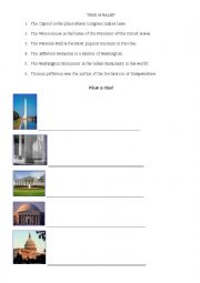 Washington monuments quiz