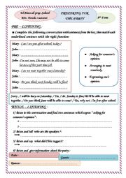 English Worksheet: preparing for the party