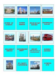 English Worksheet: london memory game