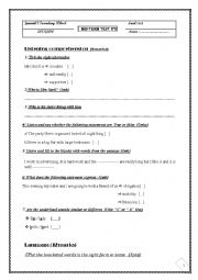 English Worksheet: english test N2