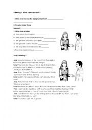 English Worksheet: Movies Likes and Dislikes