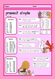 English Worksheet: Present Simple - 2 pages
