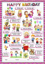 English Worksheet: Happy birthday vocabulary