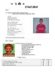 English Worksheet: 18 dedicated song to Trayvon Martin