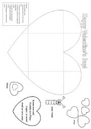English Worksheet: Valentines Day card