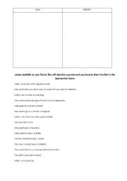 English Worksheet: Used to - speaking and listening exercises with partner