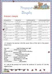 English Worksheet: Present Simple 