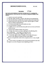 English Worksheet: ERROR ANALYSIS