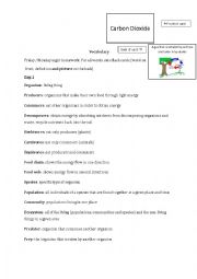 English Worksheet: Ecosystems Vocabulary