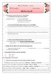 English Worksheet: Mid Term Test N2  First year secondary