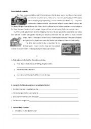 English Worksheet: Places in a town