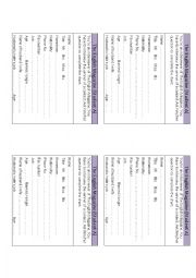 English Worksheet: Personal Information