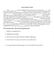 Sample Paragraph writing - Instructions