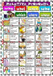 English Worksheet: Relative pronouns