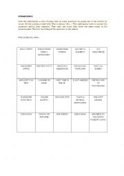 English Worksheet: HUMAN BINGO