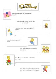 English Worksheet: The Simpsons - adverbs