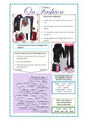 English Worksheet: clothes