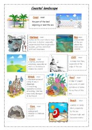 English Worksheet: Coastal landscape