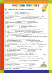 English Worksheet: Mixed Tenses