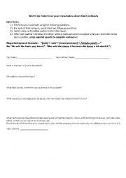 English Worksheet: Podcast Interview Worksheet
