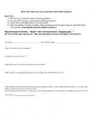 English Worksheet: Podcast Interview Worksheet