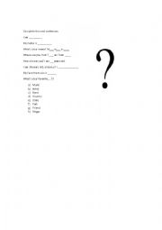 English Worksheet: Question simples