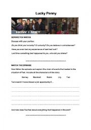 English Worksheet: How I met your Mother - Lucky Penny