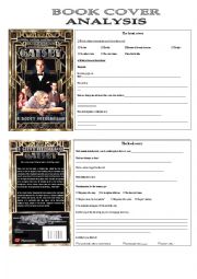 English Worksheet: The Great Gatsby - Book cover analysis