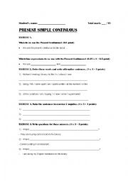 English Worksheet: Present Continuous