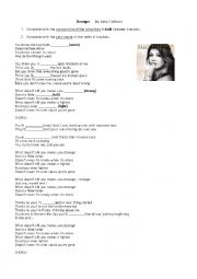 English Worksheet: Stronger by Kelly Clarkson