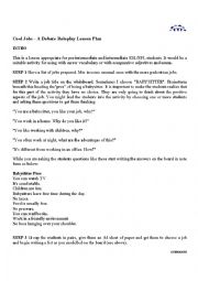 English Worksheet: Cool Jobs