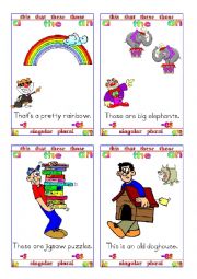 Demonstrative Pronoun Flash Cards 9-16 (16 cards) of 16 (32 cards)